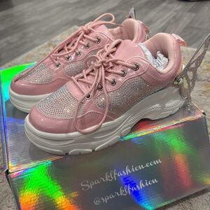 AURORA TRAINERS Pink Butterfly Wing Sneakers